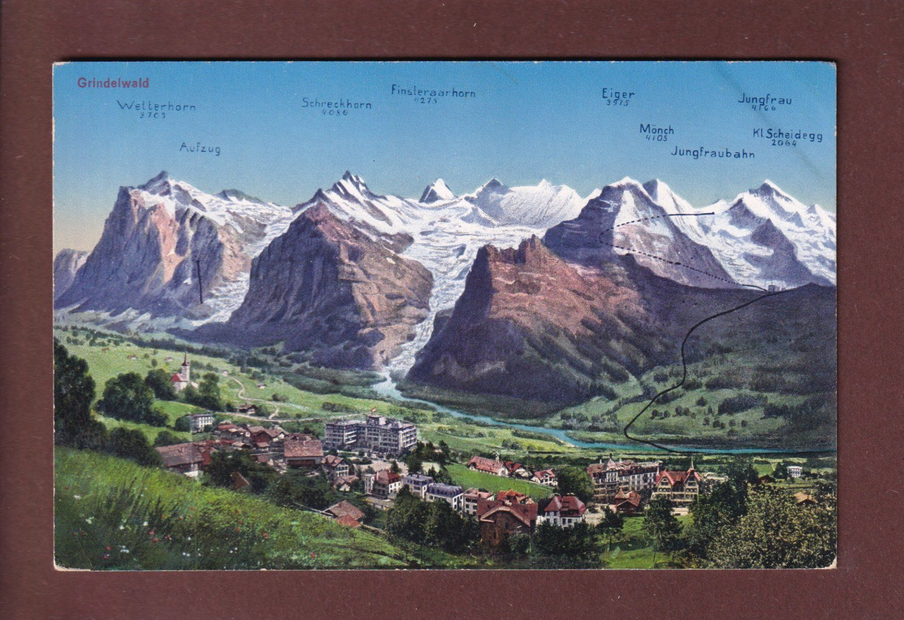 Cartoline postali: GRINDELWALD – Usato da Pully venduto da nicecards
