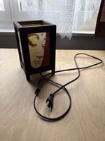 Tischlampe Holz mit asiatischem Bild