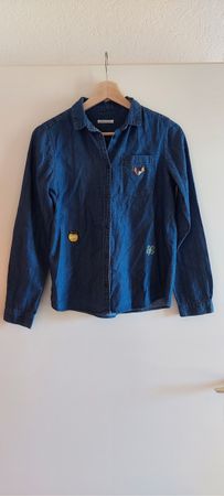 Chemise bleue fille S