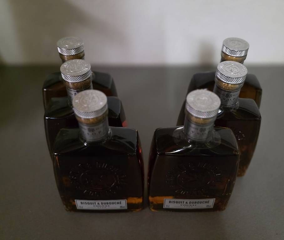 Bevande alcoliche: 6 Fl.BISQUIT&DUBOUCHE V.S.O.P COGNAC – Usato da Schönenwerd venduto da 1952kv 1