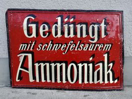 ALTES REKLAME BLECHSCHILD GEDÜNGT