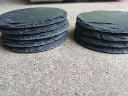 Untersetzer Schiefer rund 9er Set 