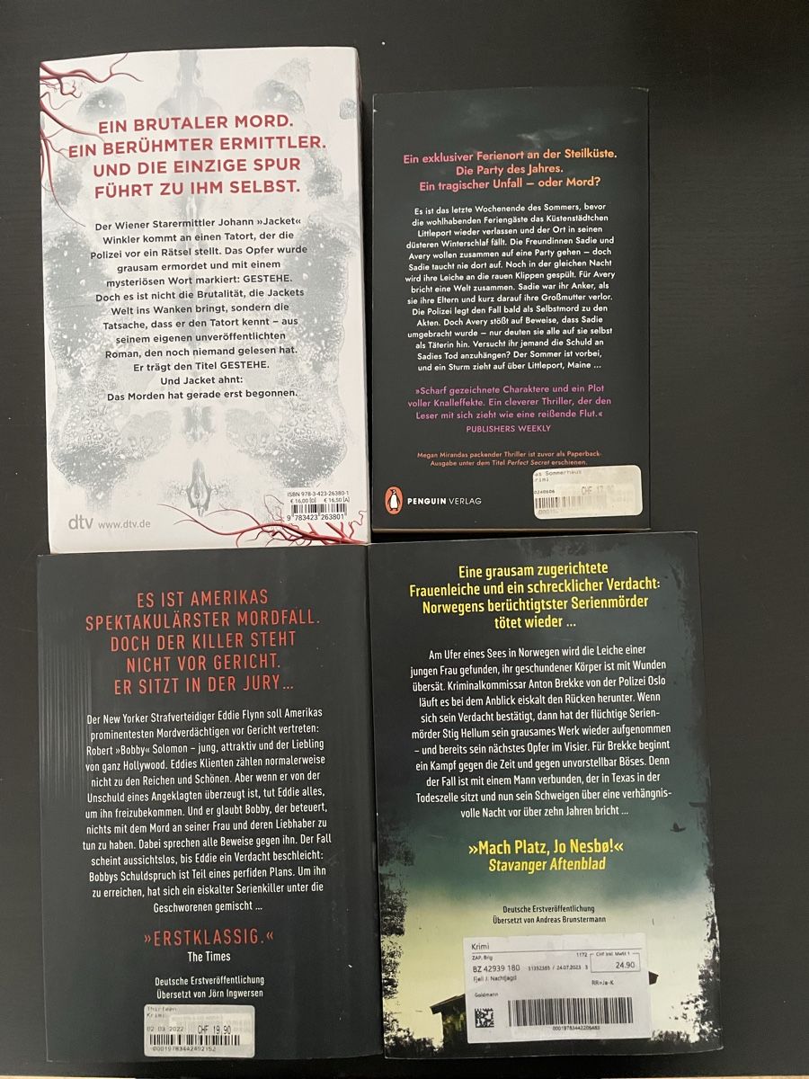 Libri: 4 Thriller TB – Usato da Glis venduto da taisiya078 1