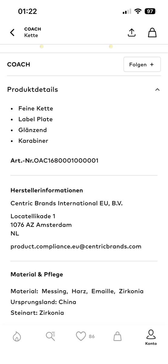 Ketten: Coach Halskette  – Gebraucht aus Laupen BE von ole_l8gg 4