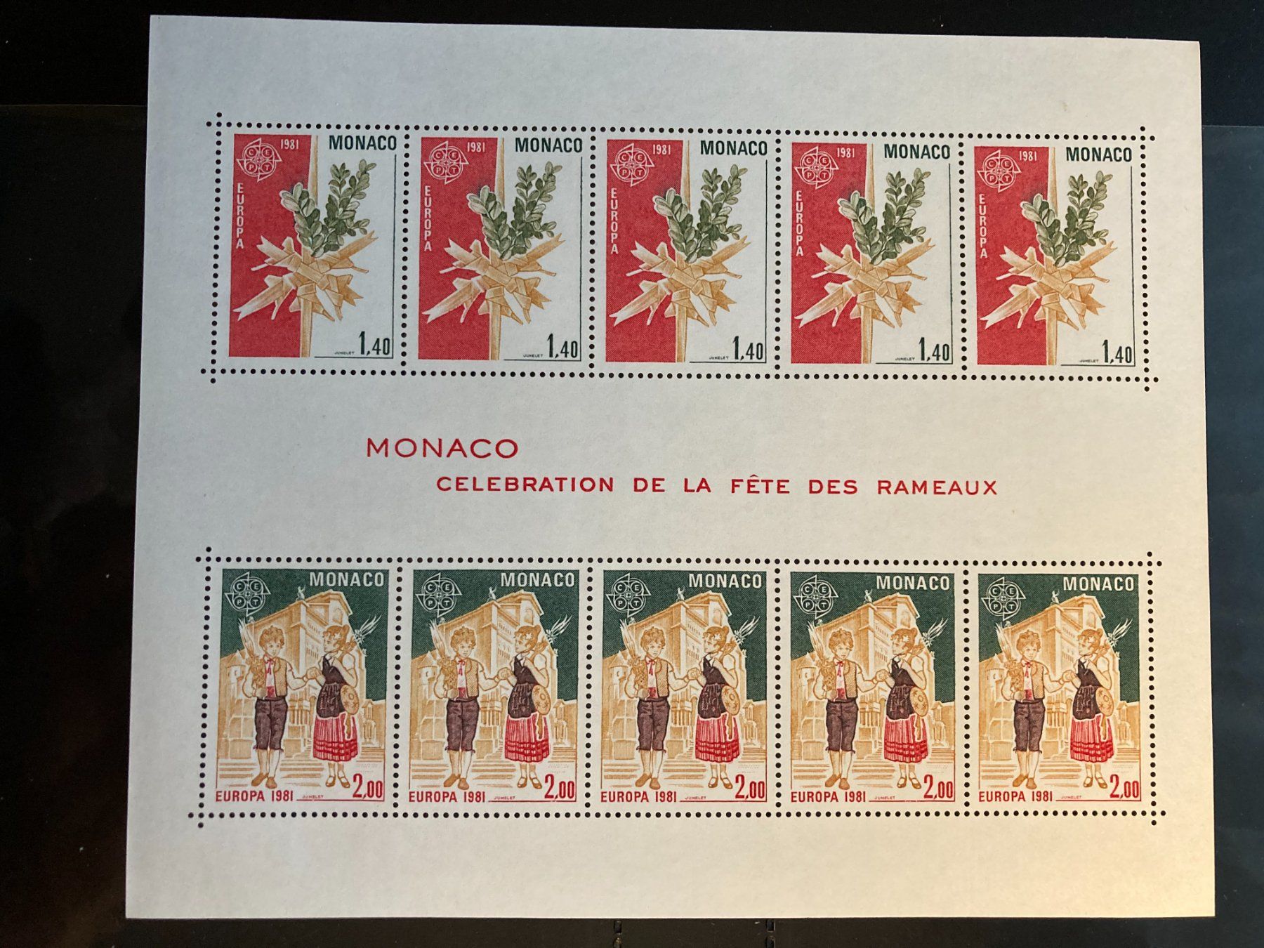 Tutti i francobolli: Monaco 1981 Block Europa CEPT Folklore postfrisch – Nuovo (secondo la descrizione) da Liestal venduto da schnueps