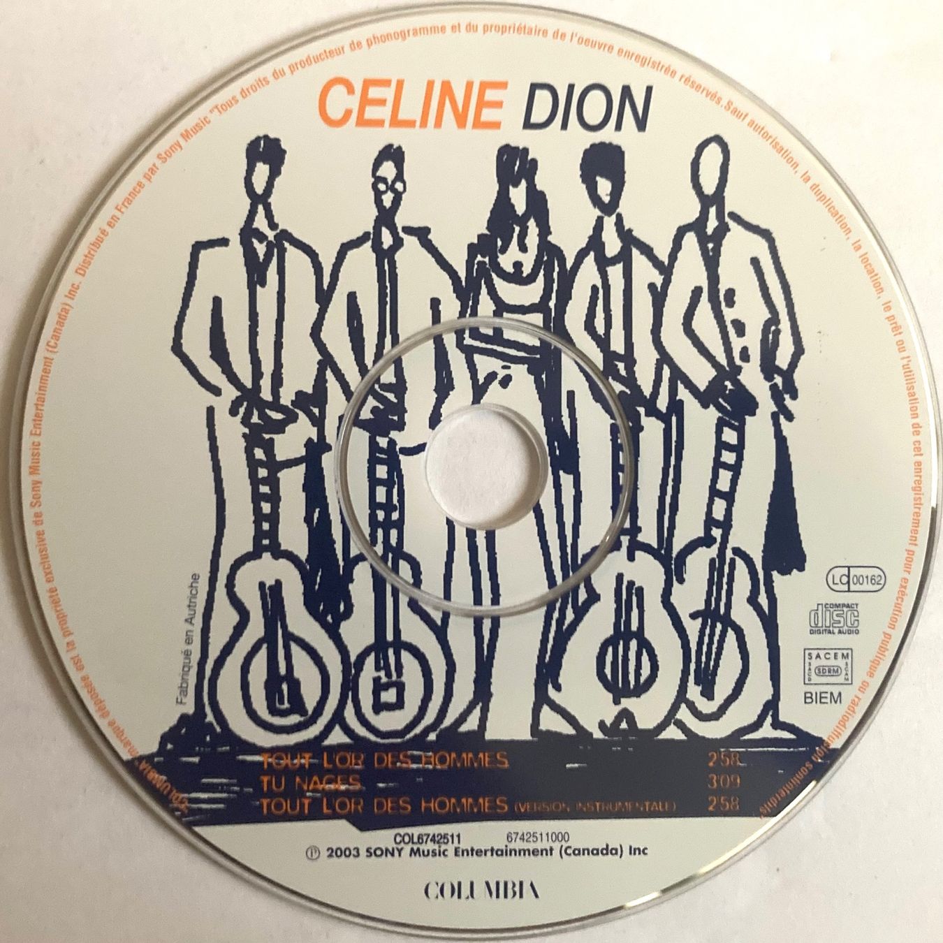 CDs: TOUT L'OR DES HOMMES – Gebraucht aus Poliez-Pittet von Newtown-Records 2
