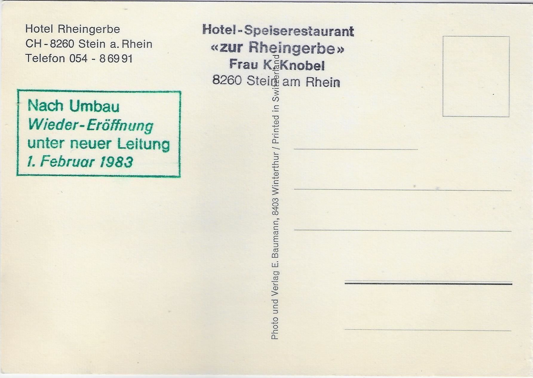Cartoline postali: Hotel Rheingerbe - Stein am Rhein – Antico da Ettingen venduto da Kartenplanet 1