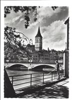 AK 1956 Helmhausbrücke und Peterskirche Zürich