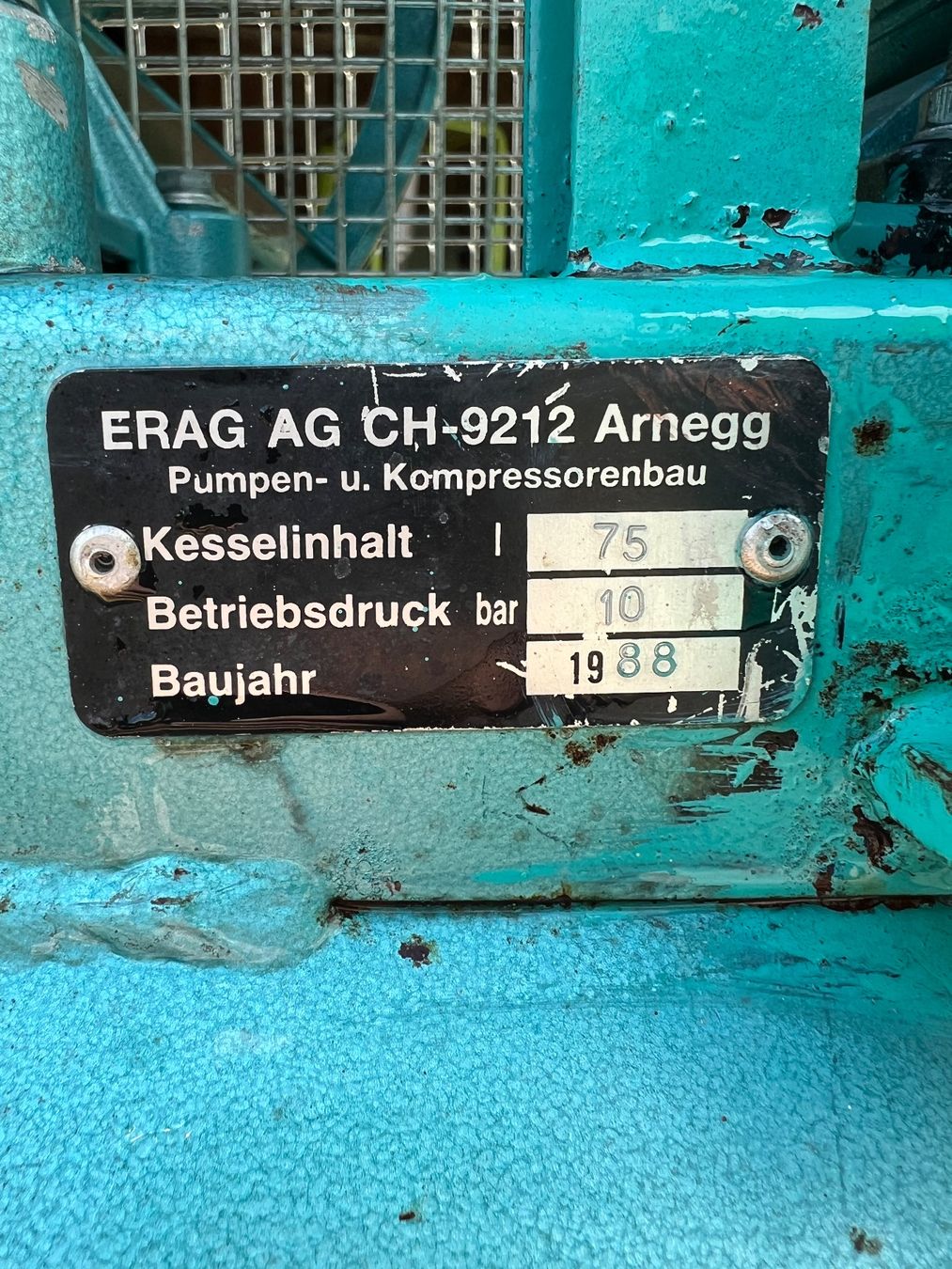 Compressori: CH Druckluftkompressor ERAG 75 Lt. – Usato da Ottenbach venduto da Axon1 3
