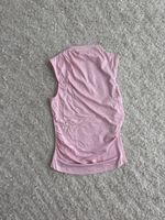 Stradivarius Top Rosa Rollkragen Ärmellos, Gr. S 