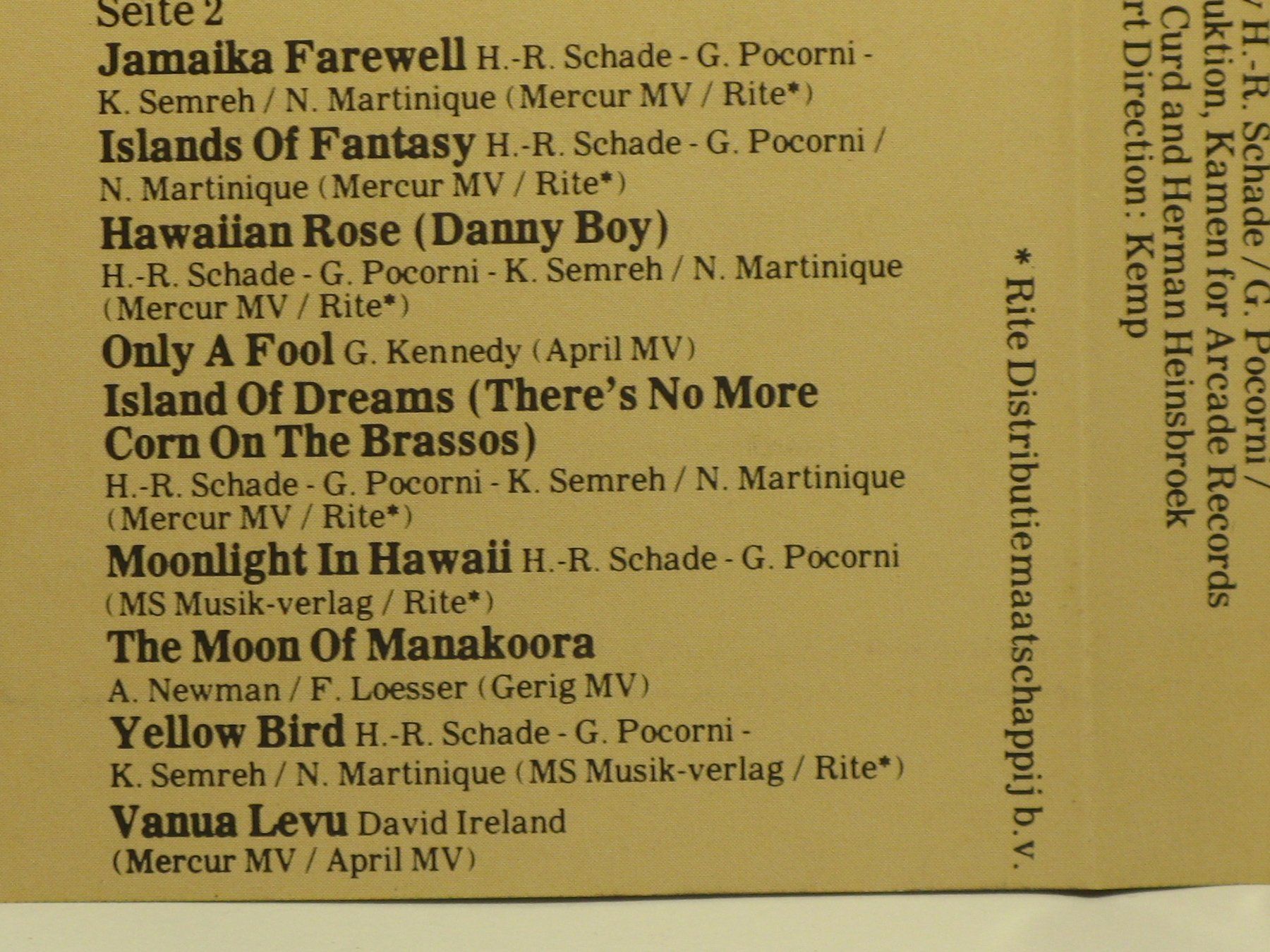 Musicassette: ISLANDS  OF  FANTASY      VANUA  LEVU – Usato da Langnau i. E. venduto da mar_hw58 2