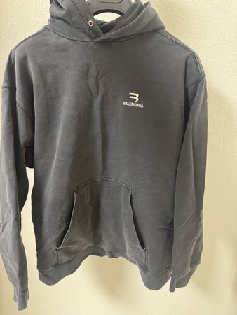 Balenciaga Hoodie Grau / Schwarz - Grösse M Top