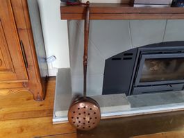 Chauffe-lit en cuivre, vintage, 19ème siècle, très bon état.