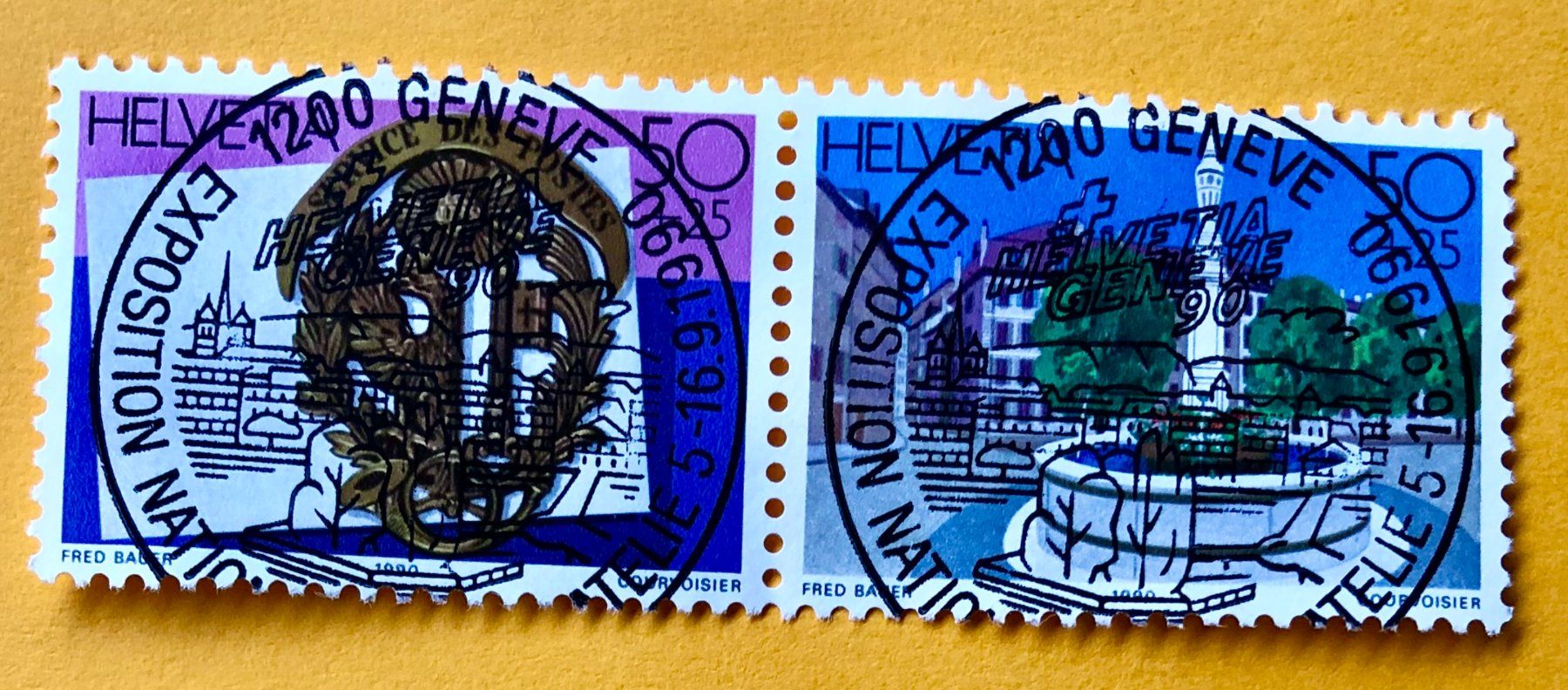 Tutti i francobolli: Zst.Nr.Z 87 GESTEMPELT GENEVE 1990  – Usato da Aarau venduto da Billa007