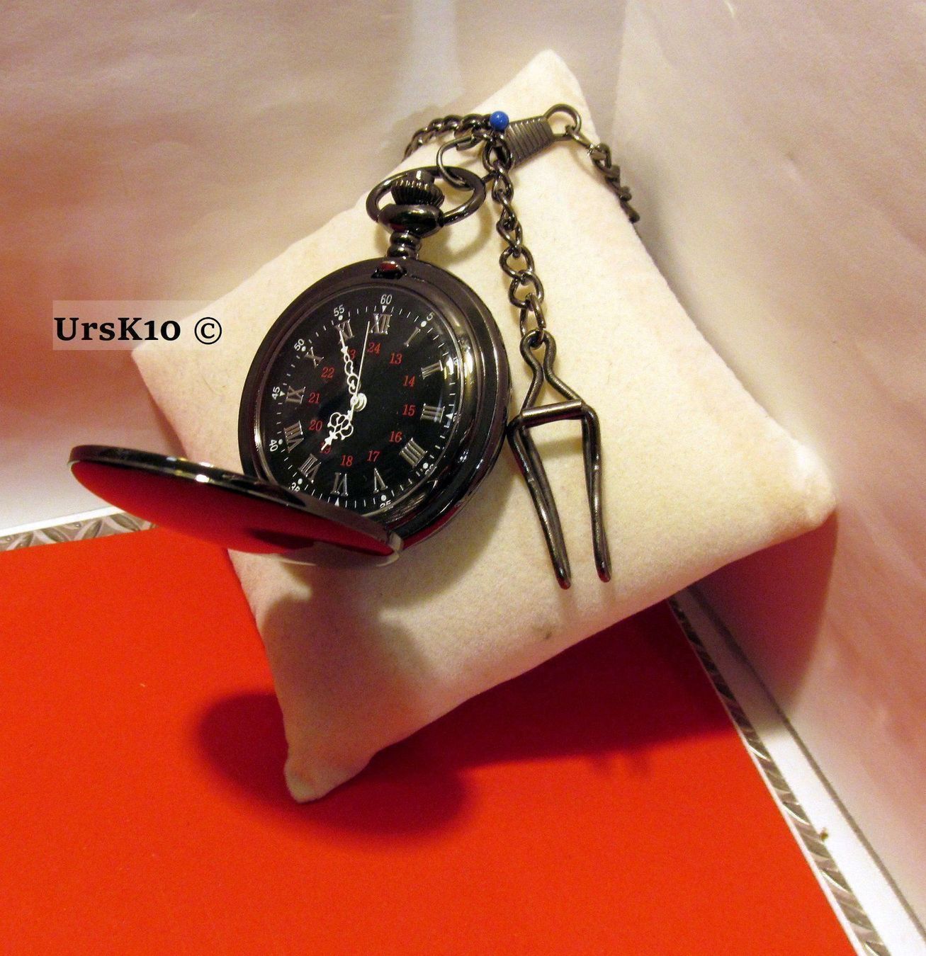 Orologi: Taschenuhr mit Springdeckel, hochglänzend inkl. Kette – Nuovo e nell'imballaggio originale da St. Margarethen TG venduto da ursk10 2