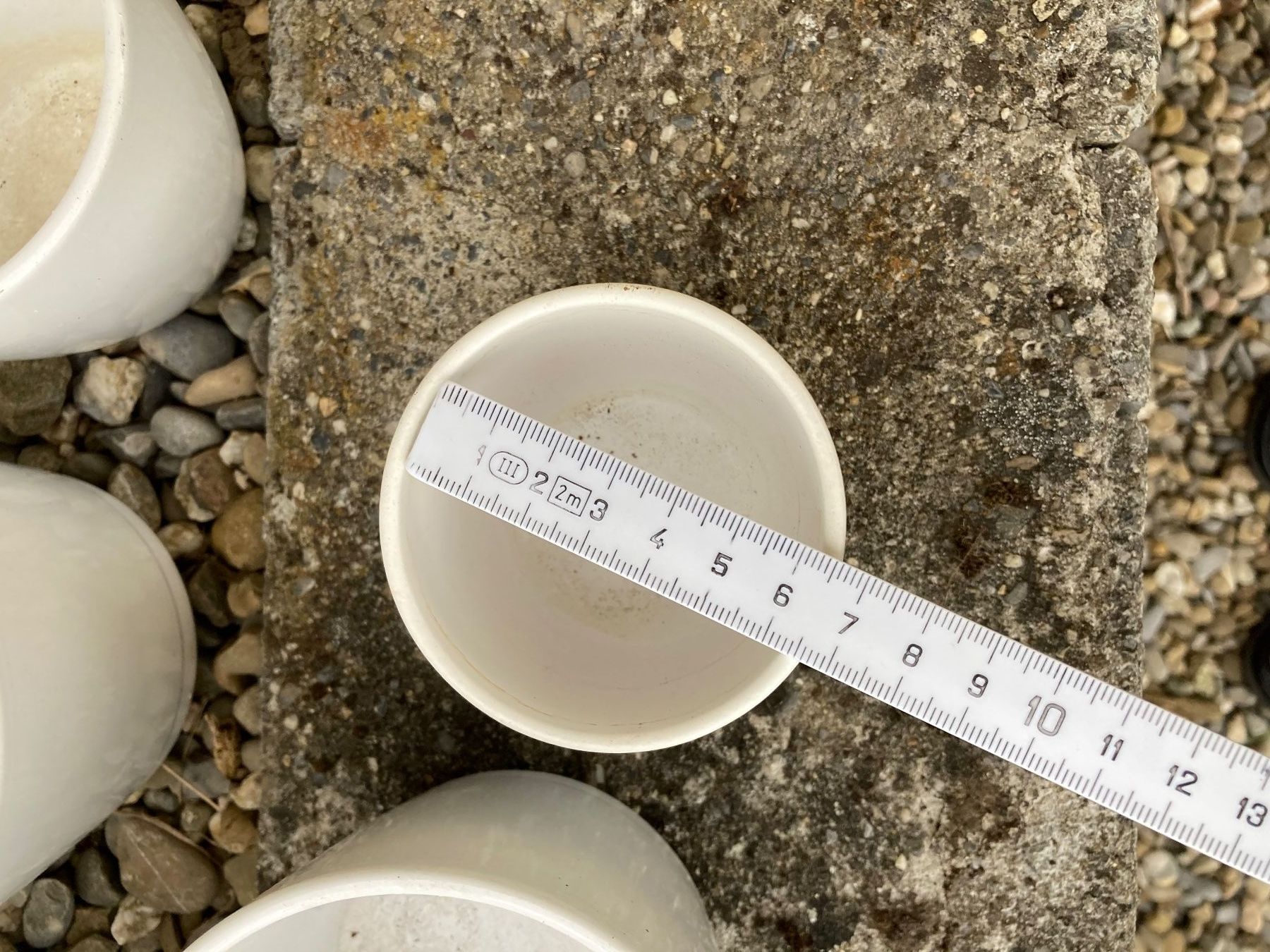 Vasi per fiori: 6x Übertöpfe weiss – Usato da Hitzkirch venduto da eve_may 6