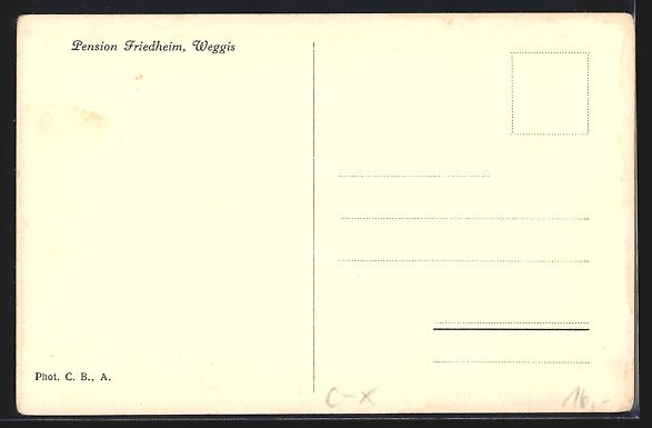 Cartoline postali: AK Weggis, Pension Friedheim – Usato da Berlin venduto da bartko-reher 1