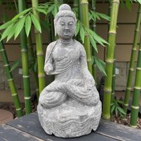 Chinesischer Stein Buddha Garten Skulptur China Kultur Revol