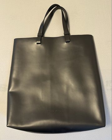 Marc O'Polo Shopper Tasche aus Leder in Asphalt/Silber/Grau