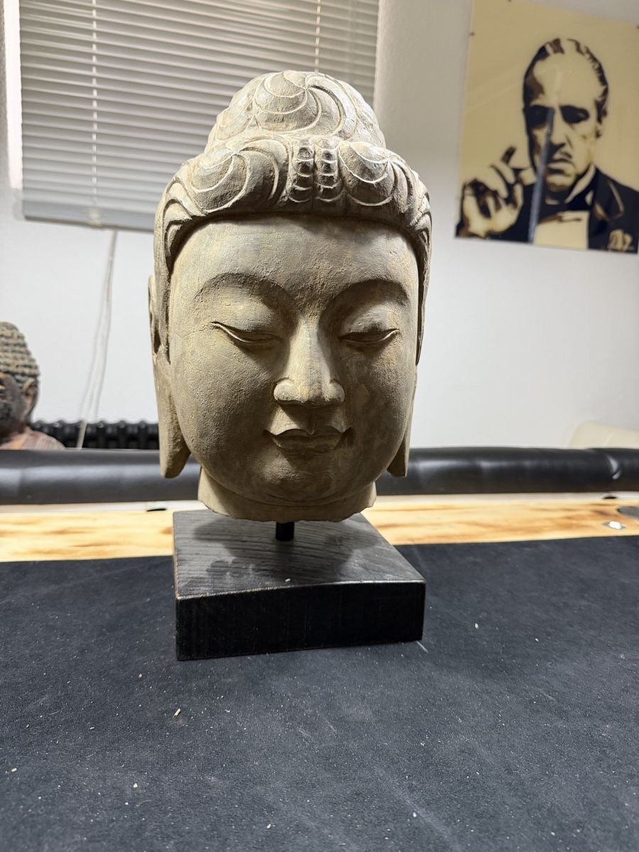 Sculture & Statue: Antiker Buddha Kopf China Stein – Usato da Wettingen venduto da NickInc