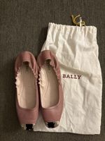 Bally Ballerina Schuhe Leder rosa mit Schutzbeutel
