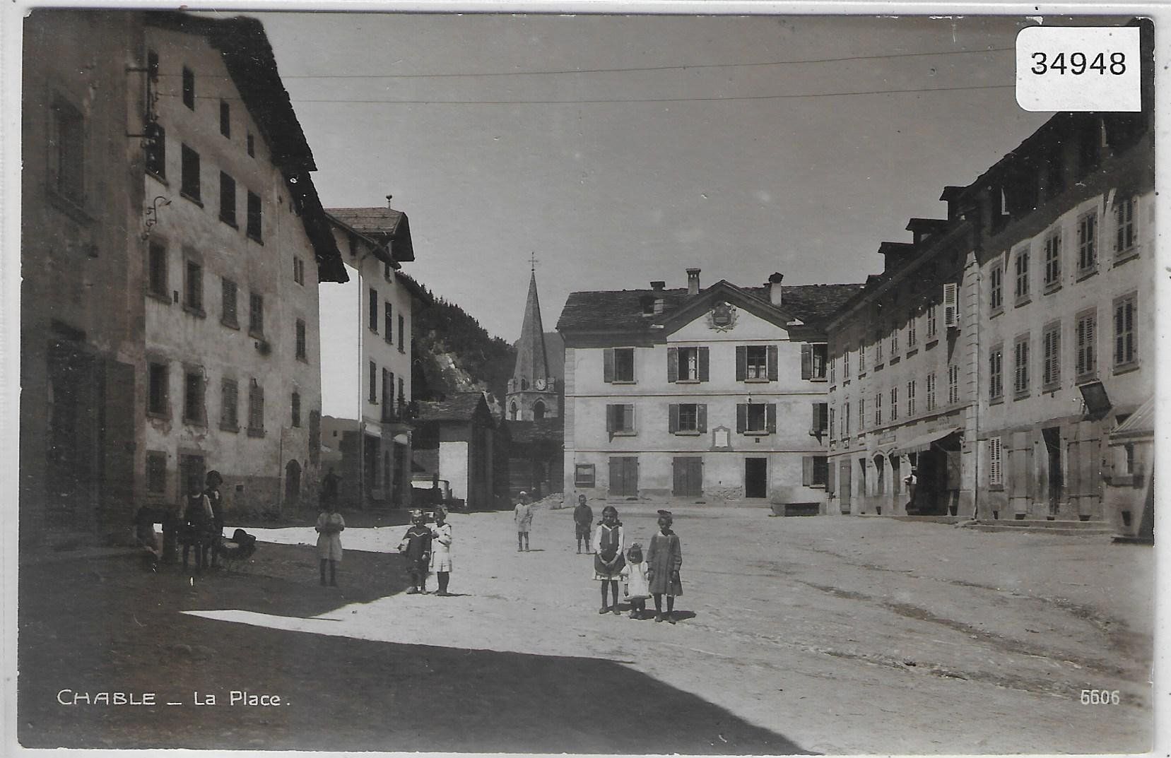 Cartes postales: Chable - La Place - animee – D'occasion à Ettingen par Kartenplanet
