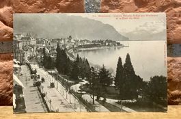 1909 - Vue du Palace Hôtel sur Montreux - Lac Leman