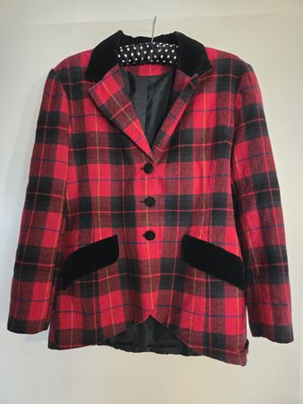 Schottische Wolle Blazer, Gr. 42, Vintage Herbst Look!