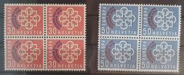 4325) 349-350, Europa im 4-Block postfrisch/ falz Kt. 75.-