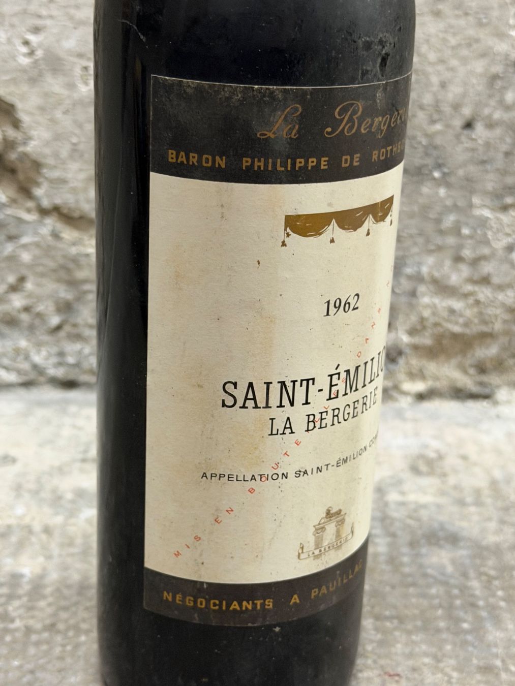 Vino: Saint-Emilion La Bergerie 1962 Baron Philippe de Rothschild – Nuovo (secondo la descrizione) da La Tour-de-Peilz venduto da avediscipule 2
