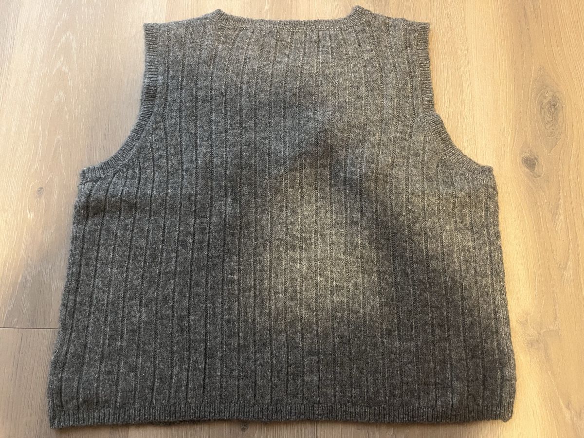 Gilets: Strickpullunder gerippt grau M neu – Neuf (Voir description) à Birrwil par vanyboo 3