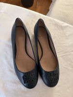 Tory Burch Ballerinas dunkelblaues Leder