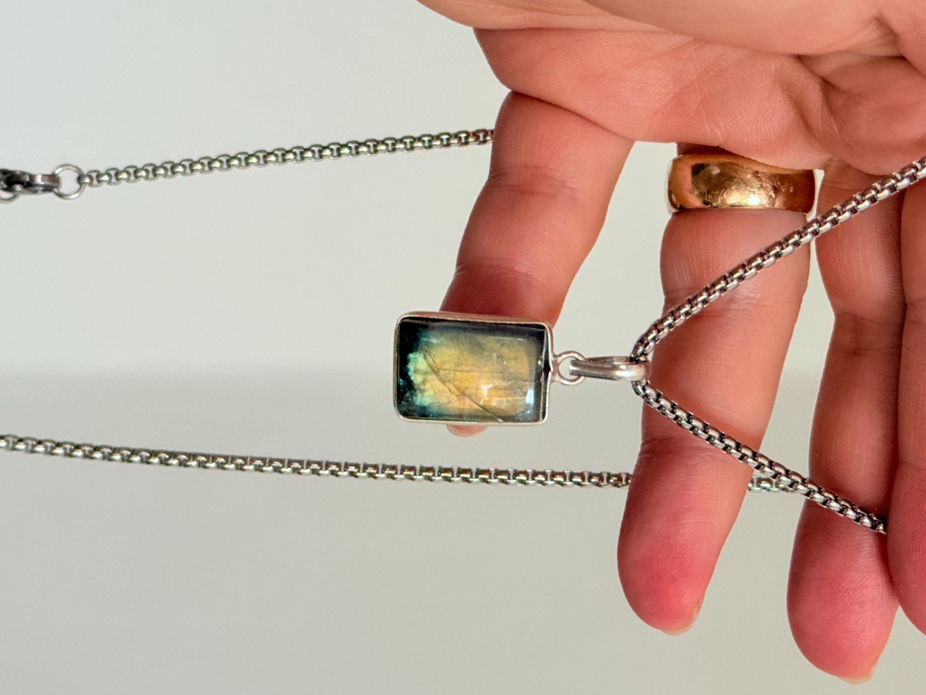 Catenine: Fashionable labradorite necklace – Nuovo e nell'imballaggio originale da Genève venduto da AGBERG 4