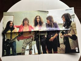 URIAH HEEP tolle rare Berichte und Poster Magazine Kult 70's