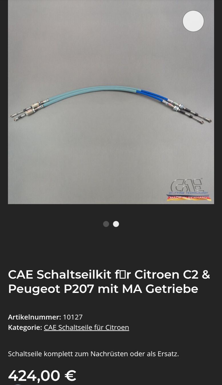 Alle Autoersatzteile: CAE Schaltseilkit Citroen C2 & Peugeot 207 Neuwertig!  – Neu (gemäss Beschreibung) aus Reinach BL von Mogli2017 3