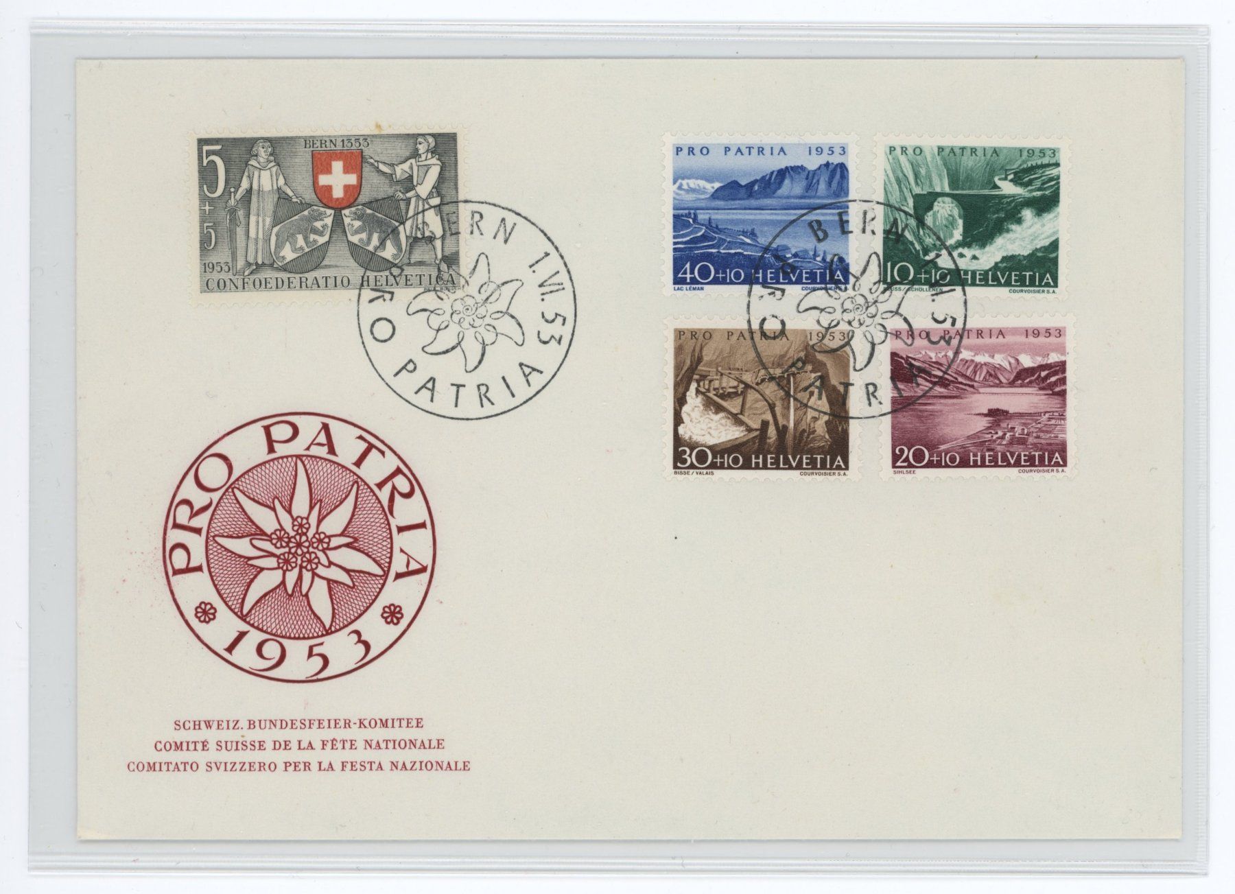 Tutti i francobolli: Pro Patria 1953, FDC – Usato da Utzigen venduto da sprint.007