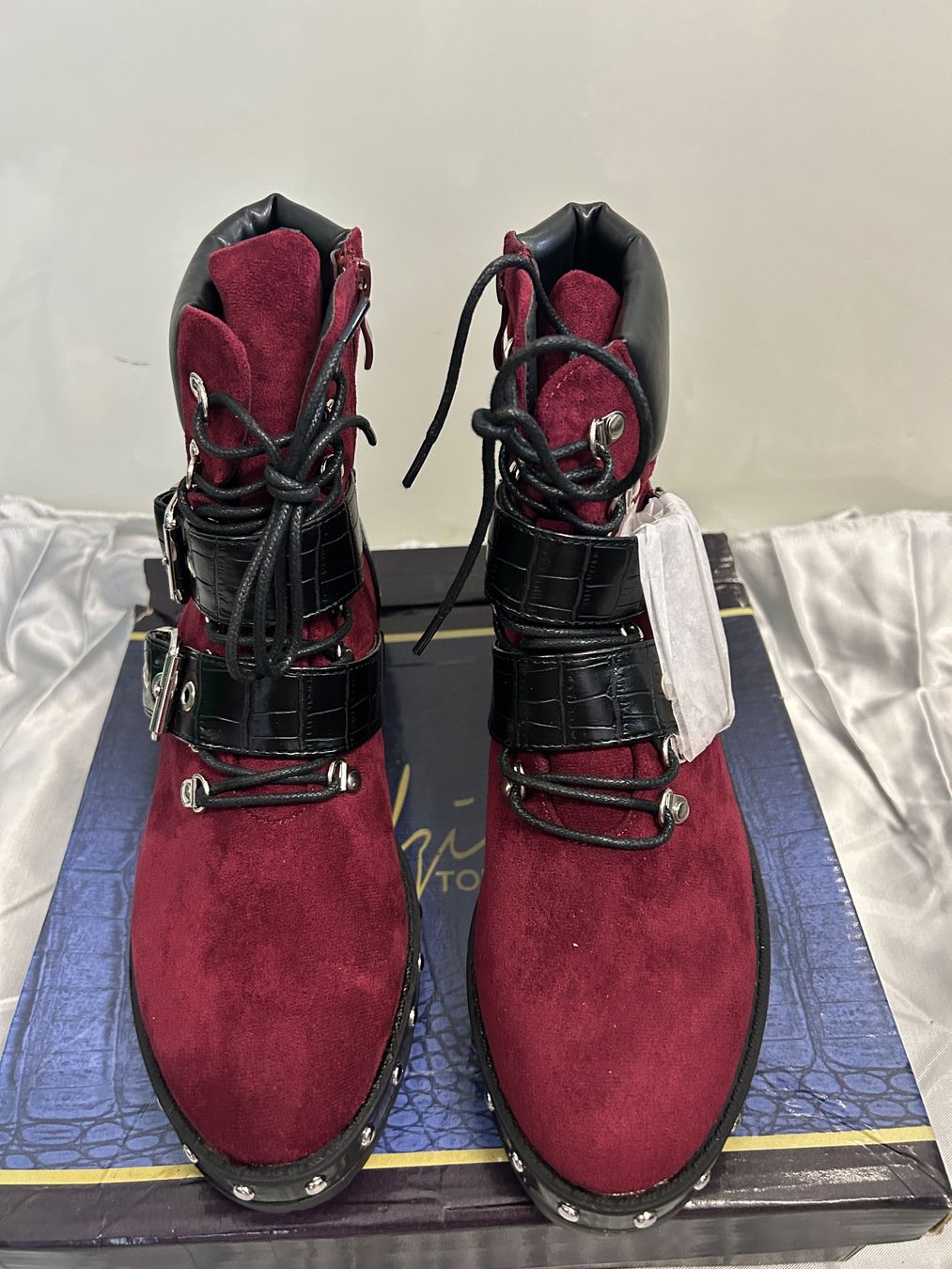 Scarpe da donna: Stiefeletten weinrot Gr 38 Neu – Nuovo e nell'imballaggio originale da Regensdorf venduto da Spyke55 3