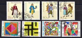 Pro Patria Sätze 1990-1991 Kat.-Nr. B227-B234 mit ET-Stempel
