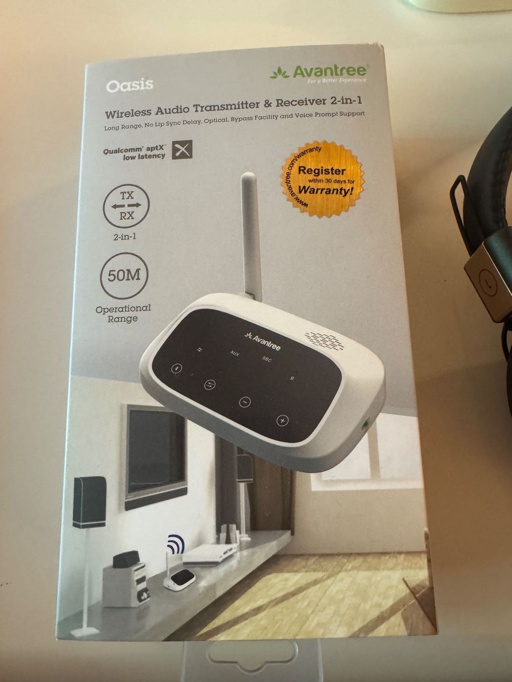 Home cinéma: Avantree Oasis Bluetooth Audio-Transmitter & Kopfhöhrer – D'occasion à Bülach par Sandor 1