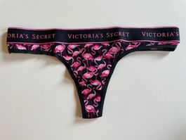 Victoria’s Secret Flamingo Cotton Logo Thong S NEW