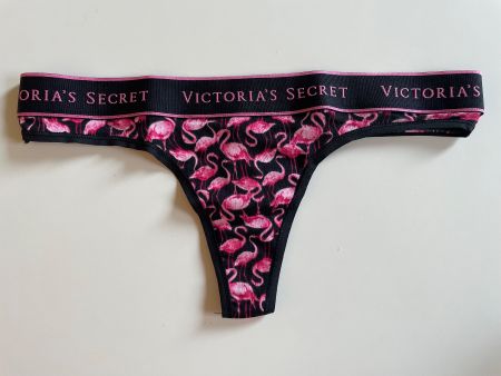 Victoria’s Secret Flamingo Cotton Logo Thong S NEW