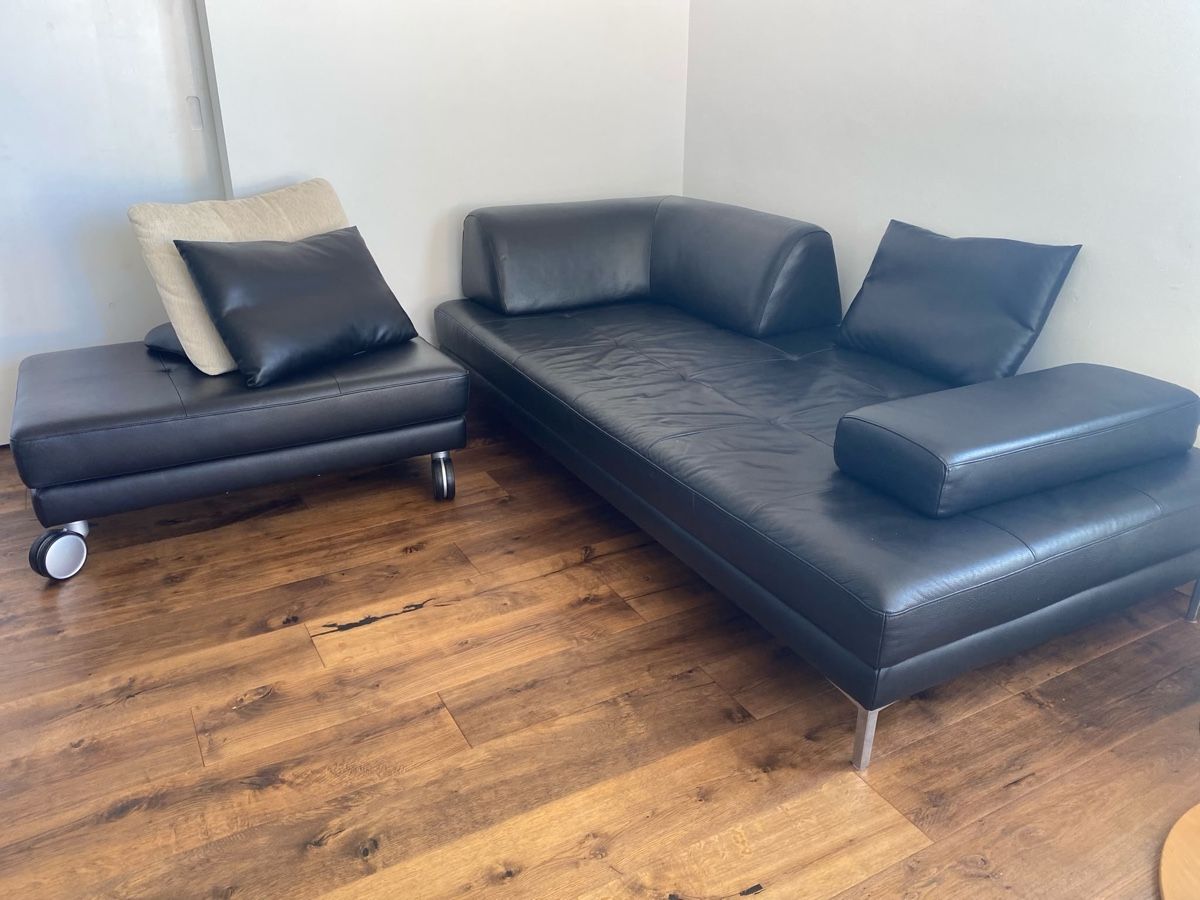 Divani: Schwarzes Ledersofa maXx (Willi Schillig) – Usato da Biel/Bienne venduto da l-m-m 1