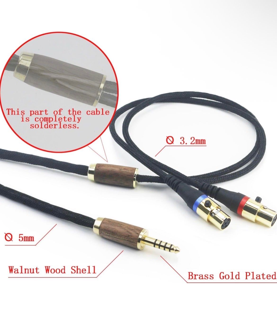 Audeze Cuffie: KABEL FÜR AUDEZE LCD KOPFHÖRER 3 meter – Nuovo (secondo la descrizione) da Zürich venduto da aumana 1