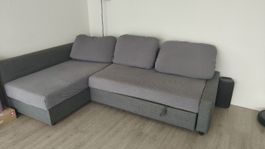 IKEA FRIHETEN Eckbettsofa mit Bettkasten – Grau