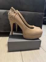 Only Pink High Heels, Beige mit Nieten, Gr. 40