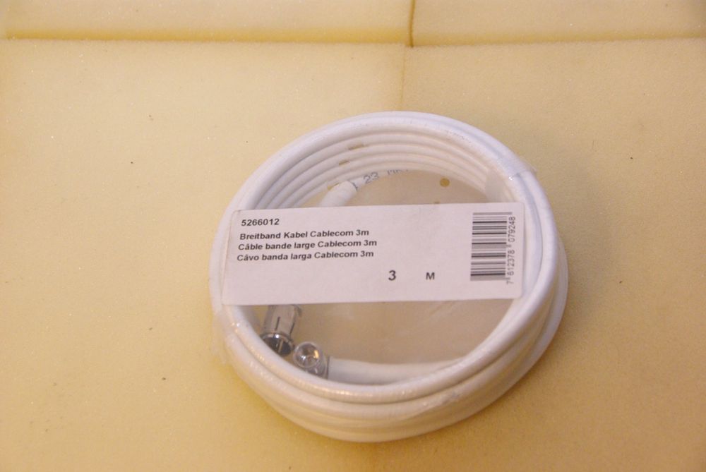 Breitbandkabel 3m, weiss Kaufen auf Ricardo