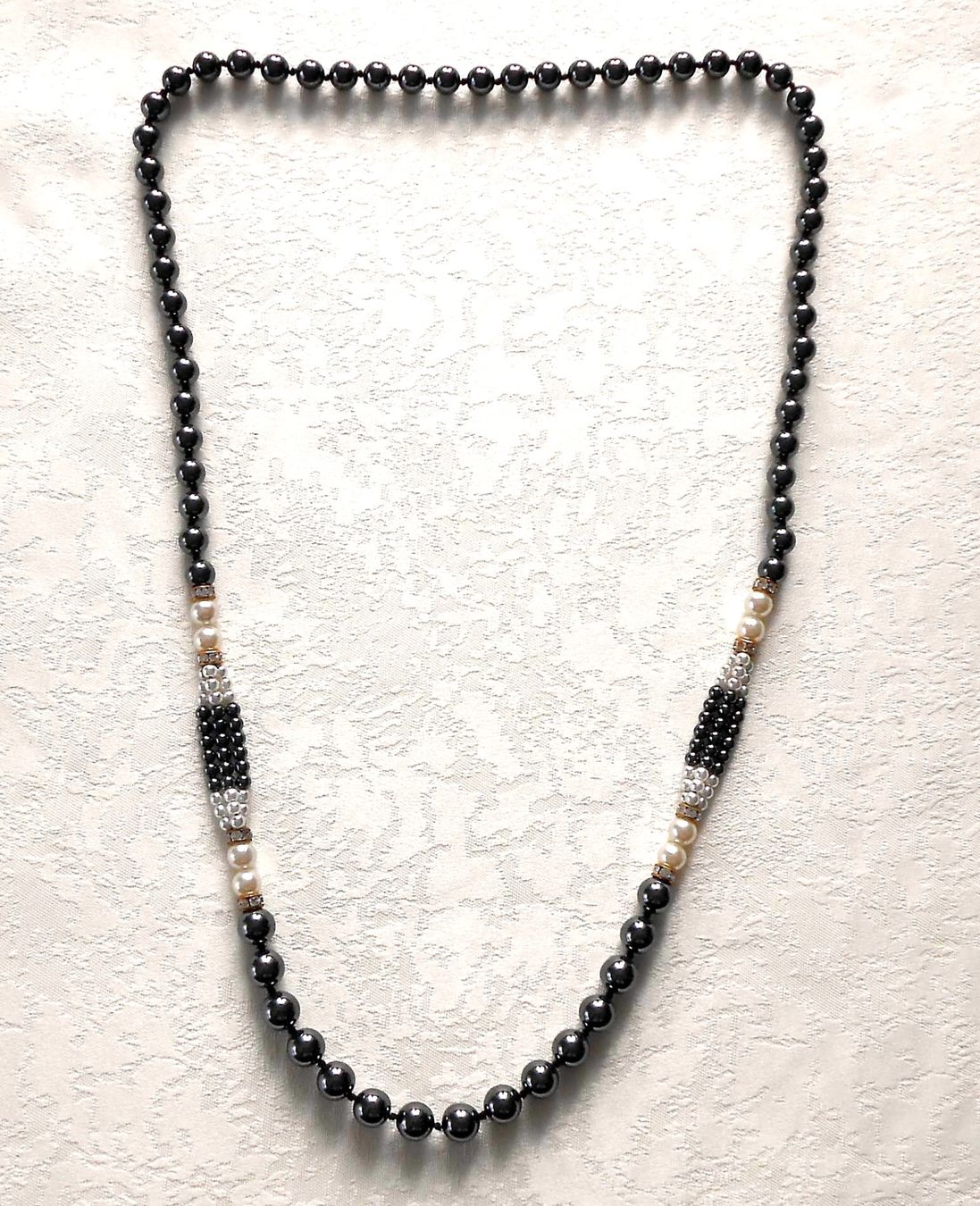 Catenine: Hämatit-Kette mit Perlen; collier hématite avec des perles – Nuovo (secondo la descrizione) da Luzern venduto da Johann7