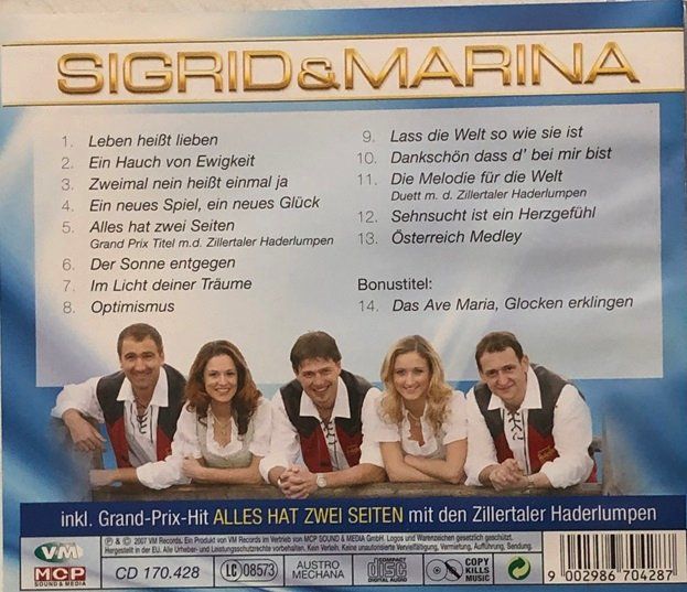 CDs: Sigrid & Marina – Leben heisst lieben – Gebraucht aus Grüningen von azulmarron 1
