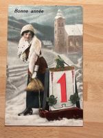 Alte Neujahrskarte um 1900, Grüsse aus Vallorbe!