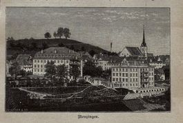 Antik Druck 1900  - Menzingen